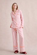 Pink Pajamas with Orange Piping